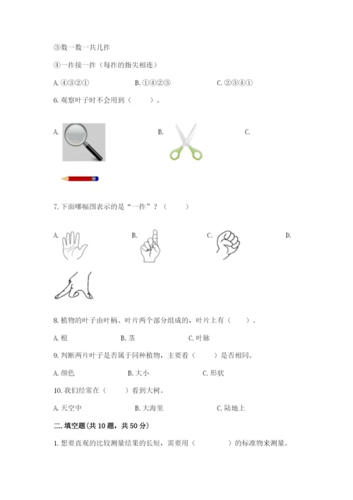 教科版一年级上册科学期末测试卷【典型题】.docx