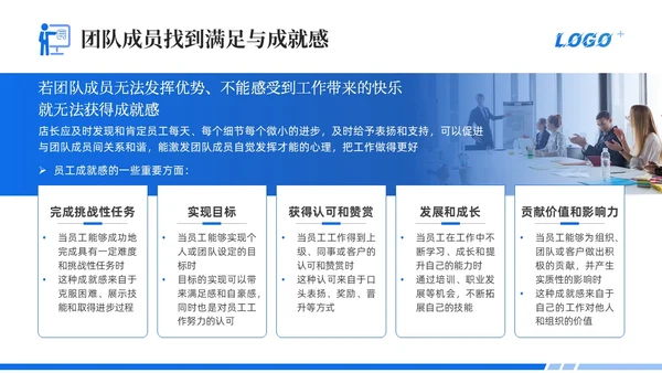 蓝色简约商务风团队心态引导培训PPT模板