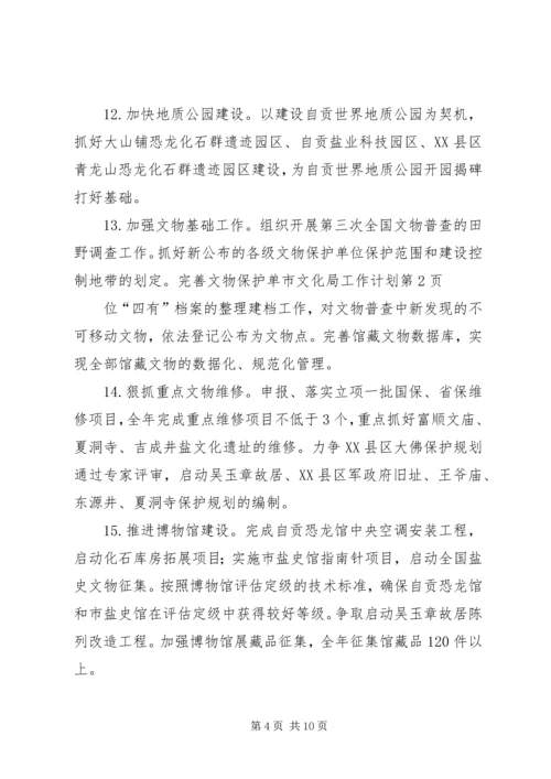 市文化局工作计划 (2).docx