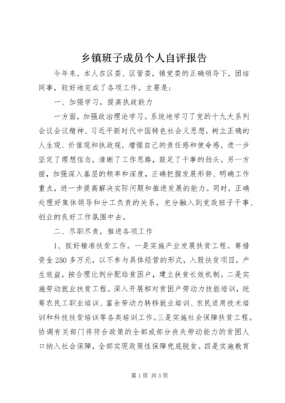 乡镇班子成员个人自评报告.docx