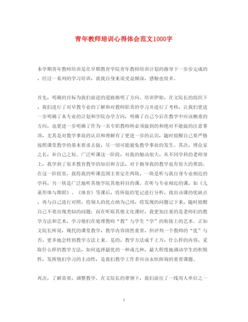 精编青年教师培训心得体会范文1000字.docx