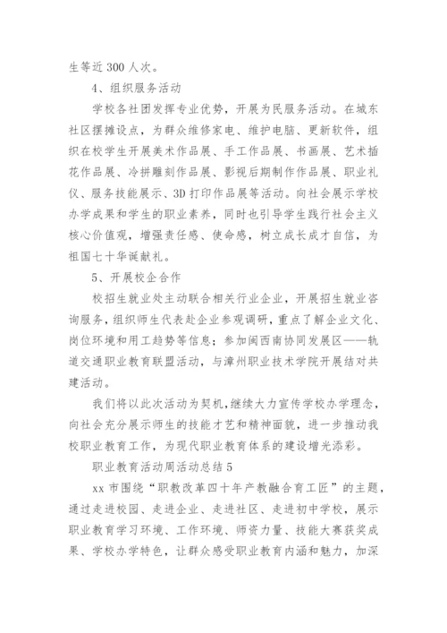 职业教育活动周活动总结.docx