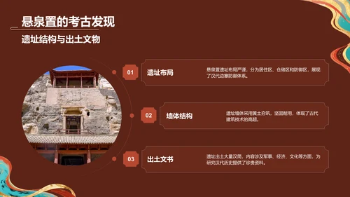 红色国潮风敦煌文化与历史遗迹介绍PPT模板
