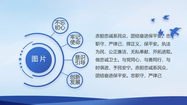 蓝色大气警察公安案件汇报PPT