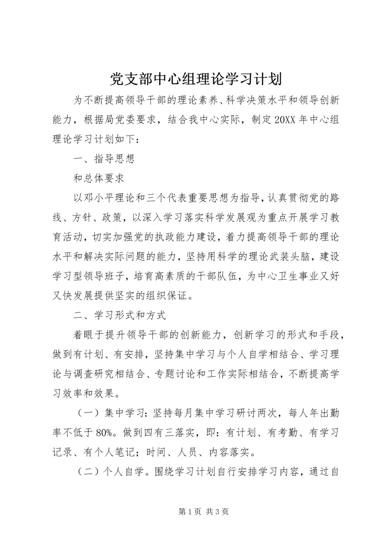 党支部中心组理论学习计划.docx