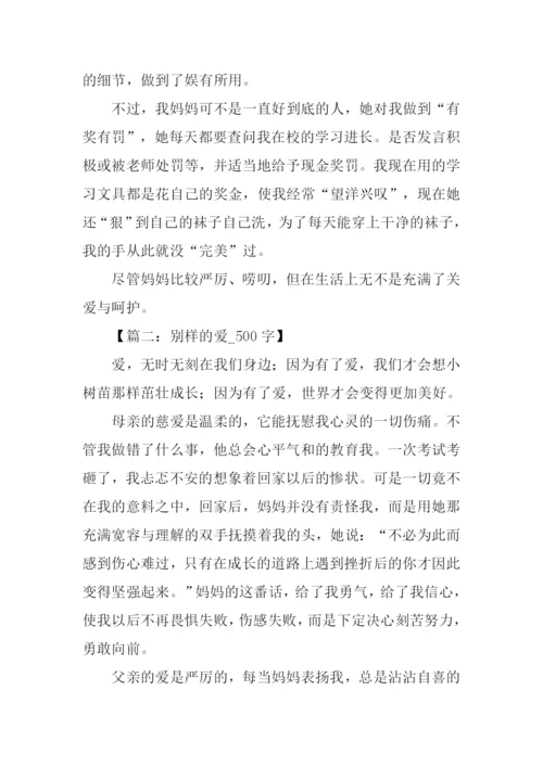 别样的爱作文.docx