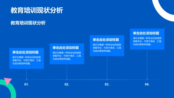 蓝色扁平风学术汇报PPT模板