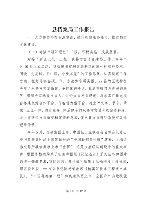 县档案局工作报告 (4).docx