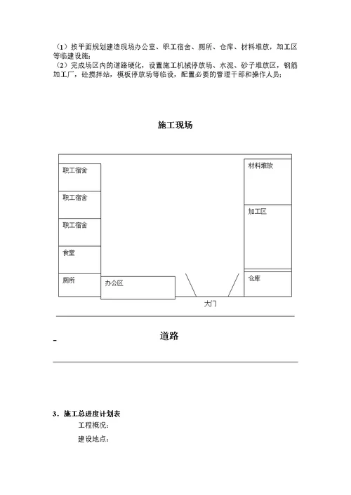 房建工程初步施工组织计划