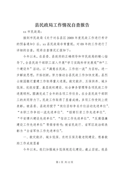 县民政局工作情况自查报告 (2).docx