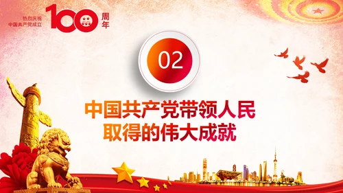 学习中国共产党成立100周年大会讲话PPT