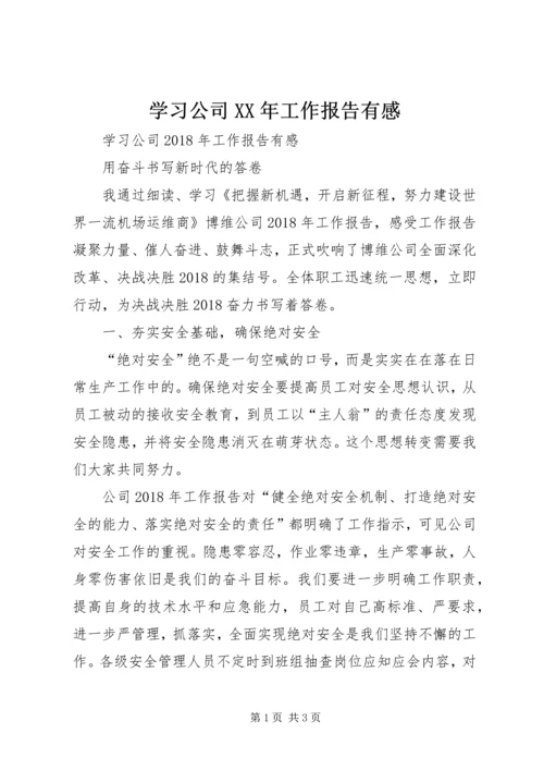 学习公司XX年工作报告有感 (3).docx