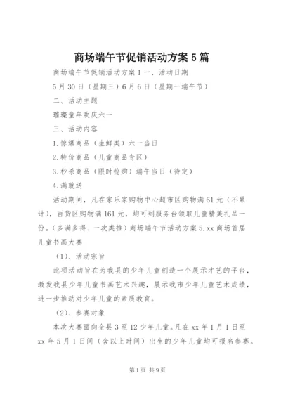 商场端午节促销活动方案5篇.docx