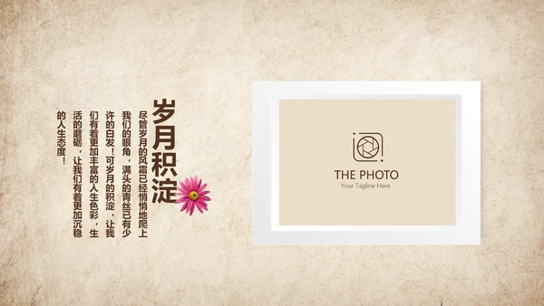 怀旧风格20年同学联谊会PPT模板