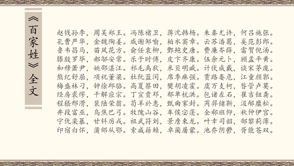 百家讲坛百家姓知识讲座通用PPT模板