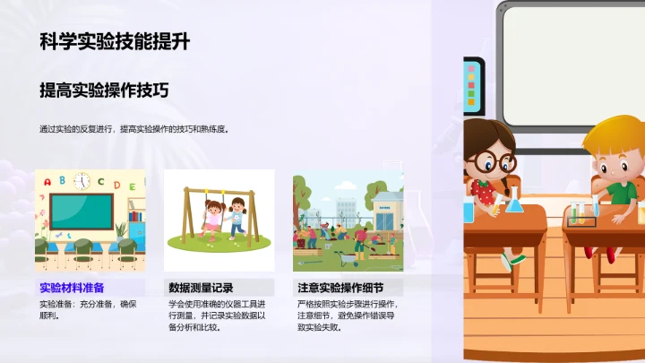 科学实验步骤与结果PPT模板