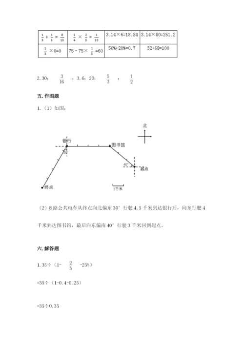 人教版小学六年级上册数学期末测试卷精品【夺冠系列】.docx