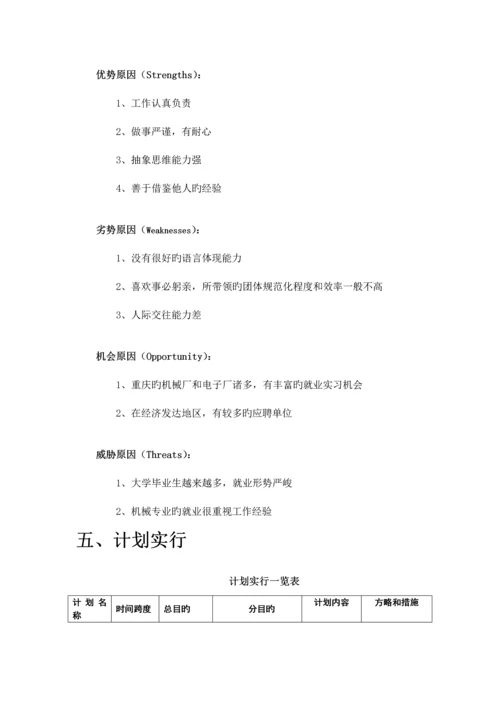 机械工程师职业规划书.docx