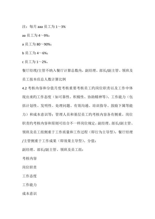 餐饮企业绩效考核方案.docx