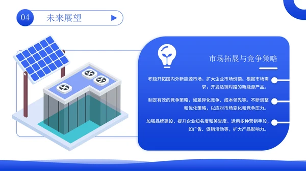 蓝绿色立体风能源企业员工年中总结PPT模板
