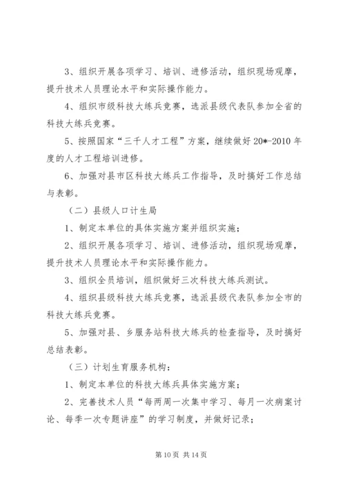 市计划生育科技实施方案.docx