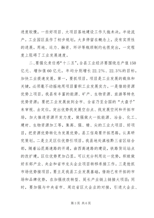 县长在20XX年全县工业经济工作会上的讲话.docx