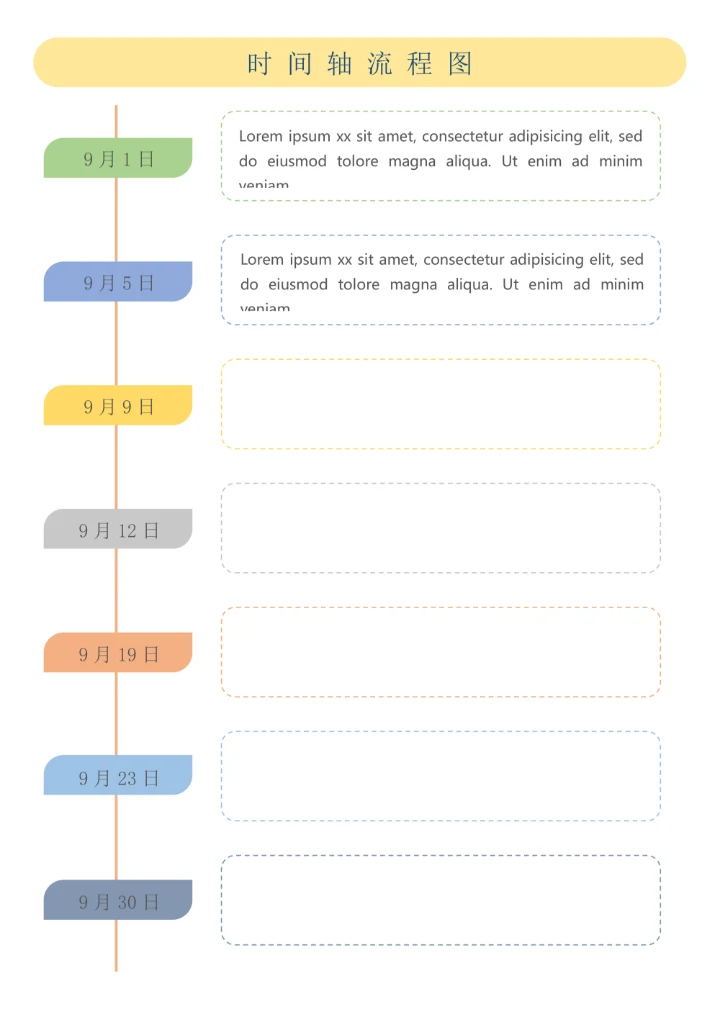 时间轴工作计划流程图