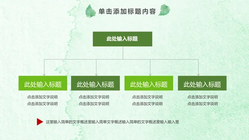 绿色环保低碳植树林业绿化动态ppt模板