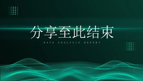 绿色简约风流线数据分析报告PPT模板
