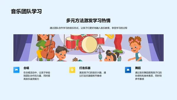 音乐教育在幼教中的应用PPT模板