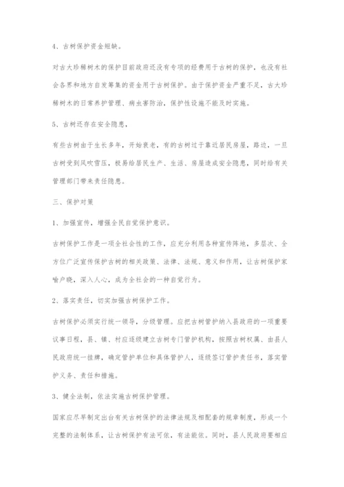 余庆县古大珍稀树木现状与保护对策.docx
