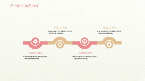 清新简约粉色商务工作汇报通用PPT模板
