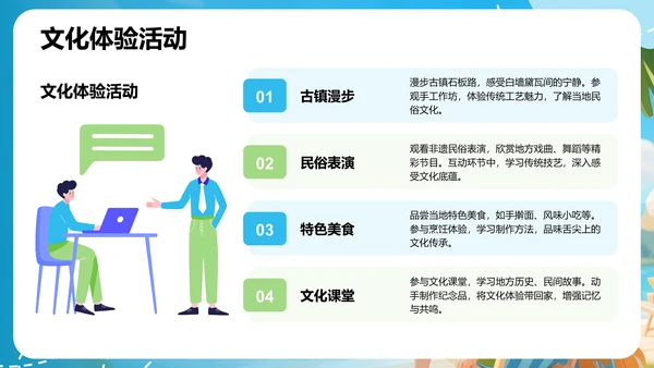 蓝色3D卡通风旅行计划PPT主题