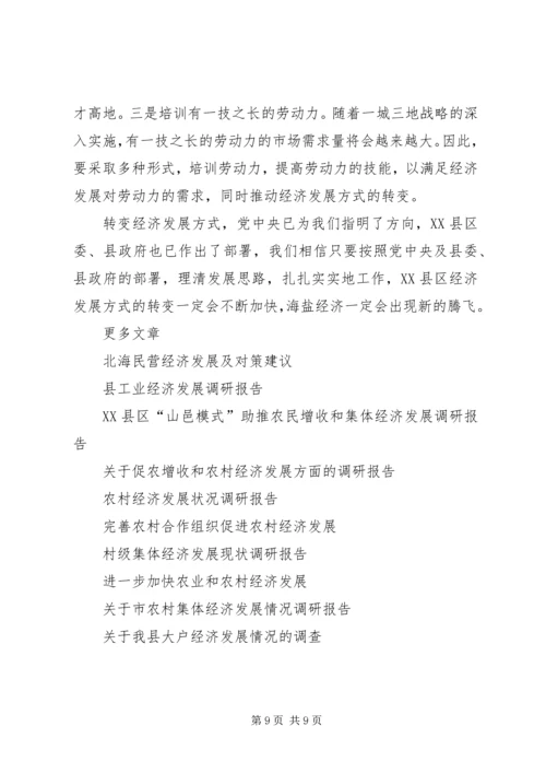 县政府转变经济发展方式调研报告范文.docx