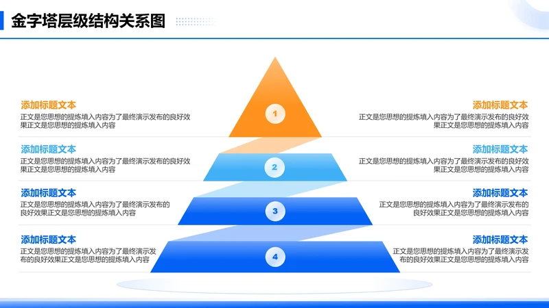 金字塔层级结构关系图