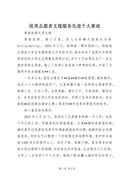 优秀志愿者支援服务先进个人事迹 (3).docx