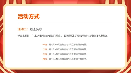 红色中国风服装店元旦促销策划方案PPT模板