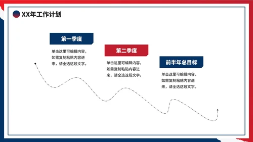 红蓝再见2022你好2023年终工作总结PPT模板