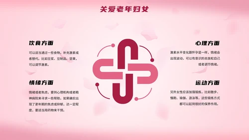 简约粉色女性生理健康PPT模板