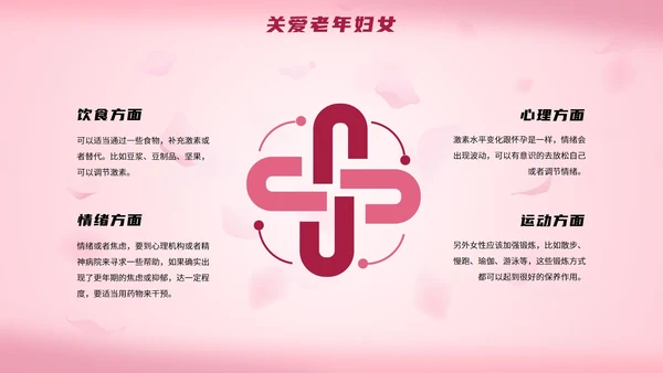 简约粉色女性生理健康PPT模板