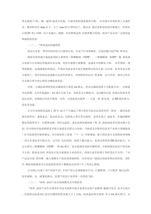 日化股份有限公司商业计划书.docx