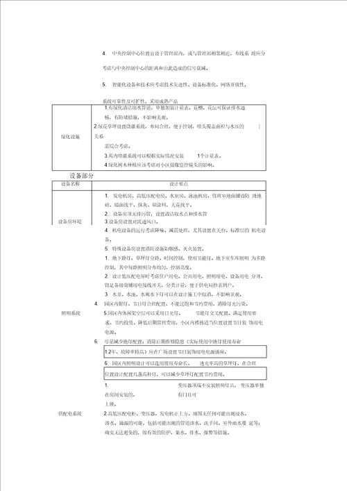 物业管理设施设备及配套部分设计要点