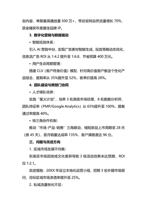 市场总监年度工作总结
