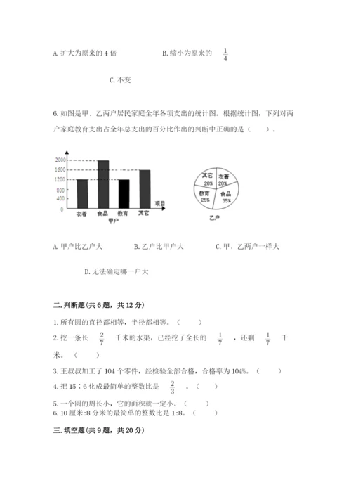 小学数学六年级上册期末考试试卷及答案【夺冠系列】.docx