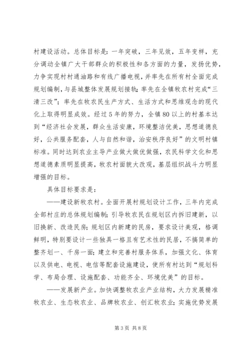 镇建设社会主义新农村实施方案.docx