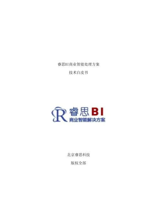 睿思BI商业智能解决方案技术白皮书模板.docx