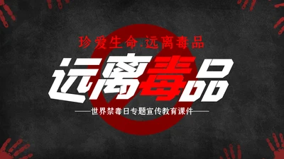 国际禁毒日珍爱生命远离禁毒教育知识PPT模板