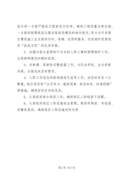 人防办自查汇报材料.docx