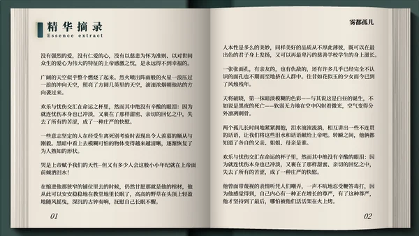 名著导读伦敦的《雾都孤儿》PPT模板