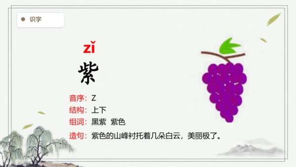 【2024秋季学期】语文二上  语文园地二  生字识记课件